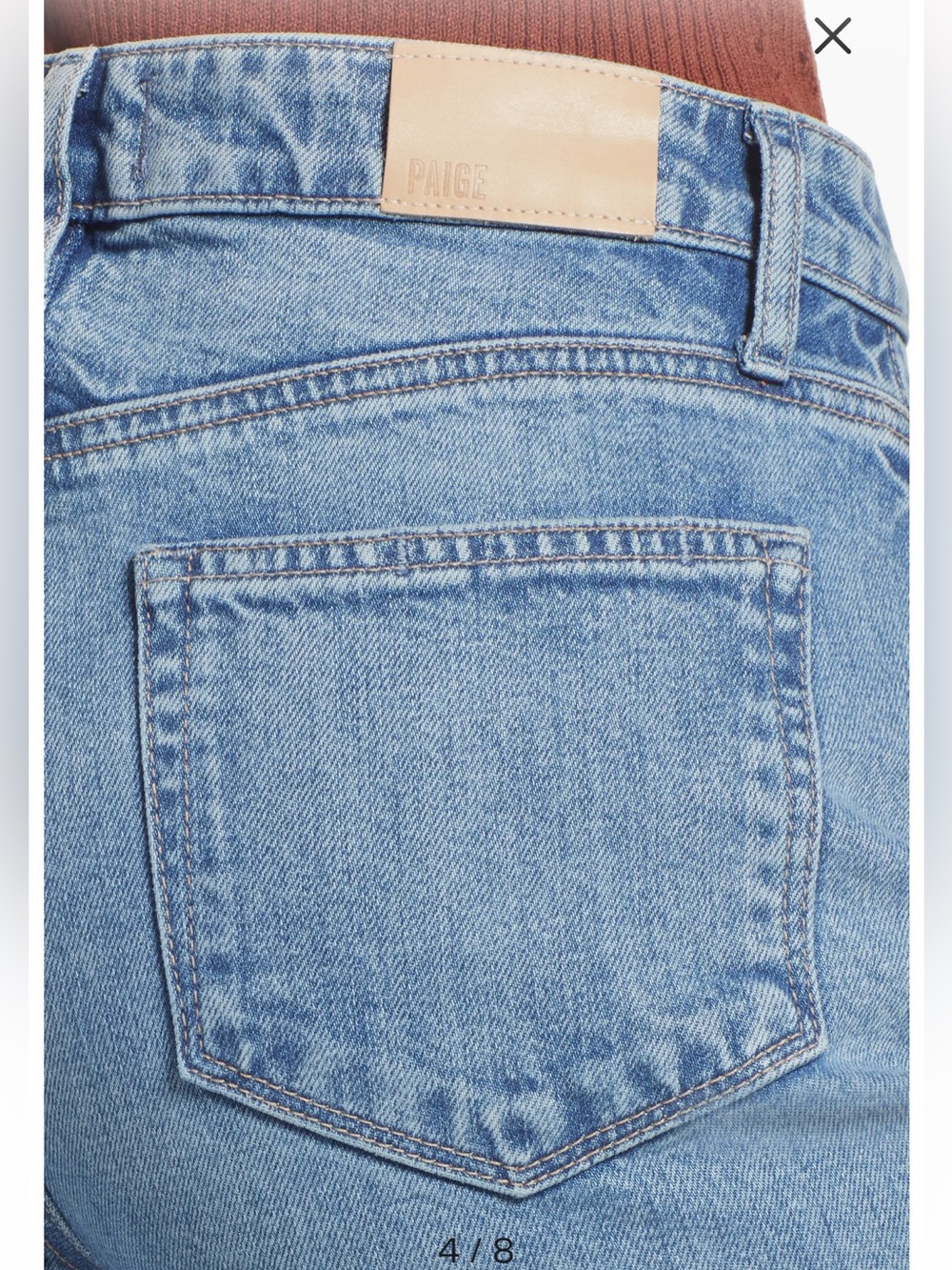 Paige Leenah Wide-Leg Raw Hem Jeans - Picture 4 of 9